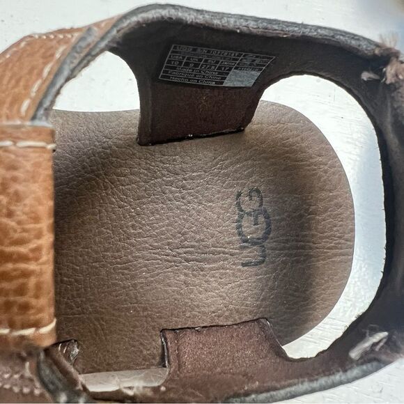 Ugg Josiah Toddler Unisex Faux Leather Sandals in Chestnut US 10 EUC - Picture 5 of 6